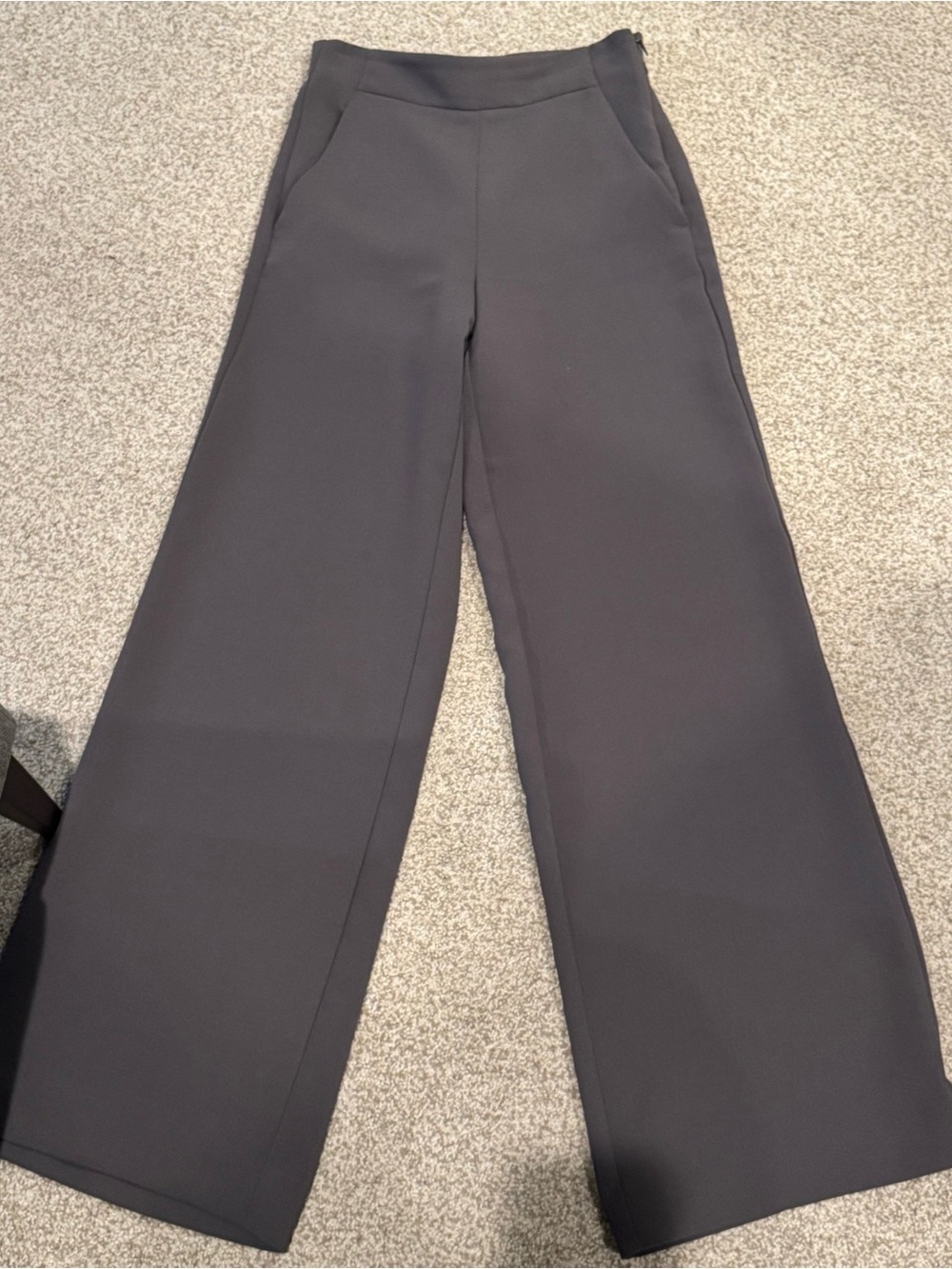 Aritizia Wilfred Wide-Leg High-Rise Pants - Charcoal Gray 0